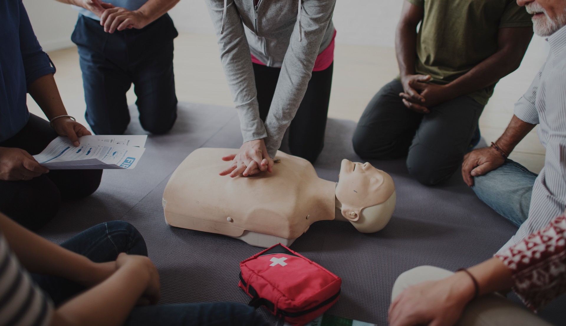 CPR First Aid Training Concept